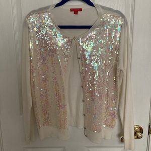 Ivory sequin sweater